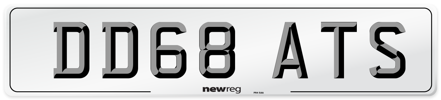 DD68 ATS Number Plate from New Reg